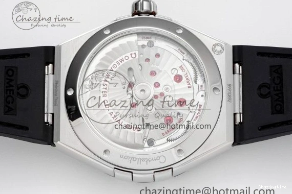 0422 GoAnywhere Constellation Black Ceramic SS 8F 1:1 Best Edition White Textured Dial on Black Gummy Strap A 7803